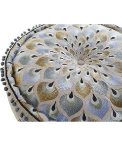 Puff DKD Home Decor Azzurro Beige