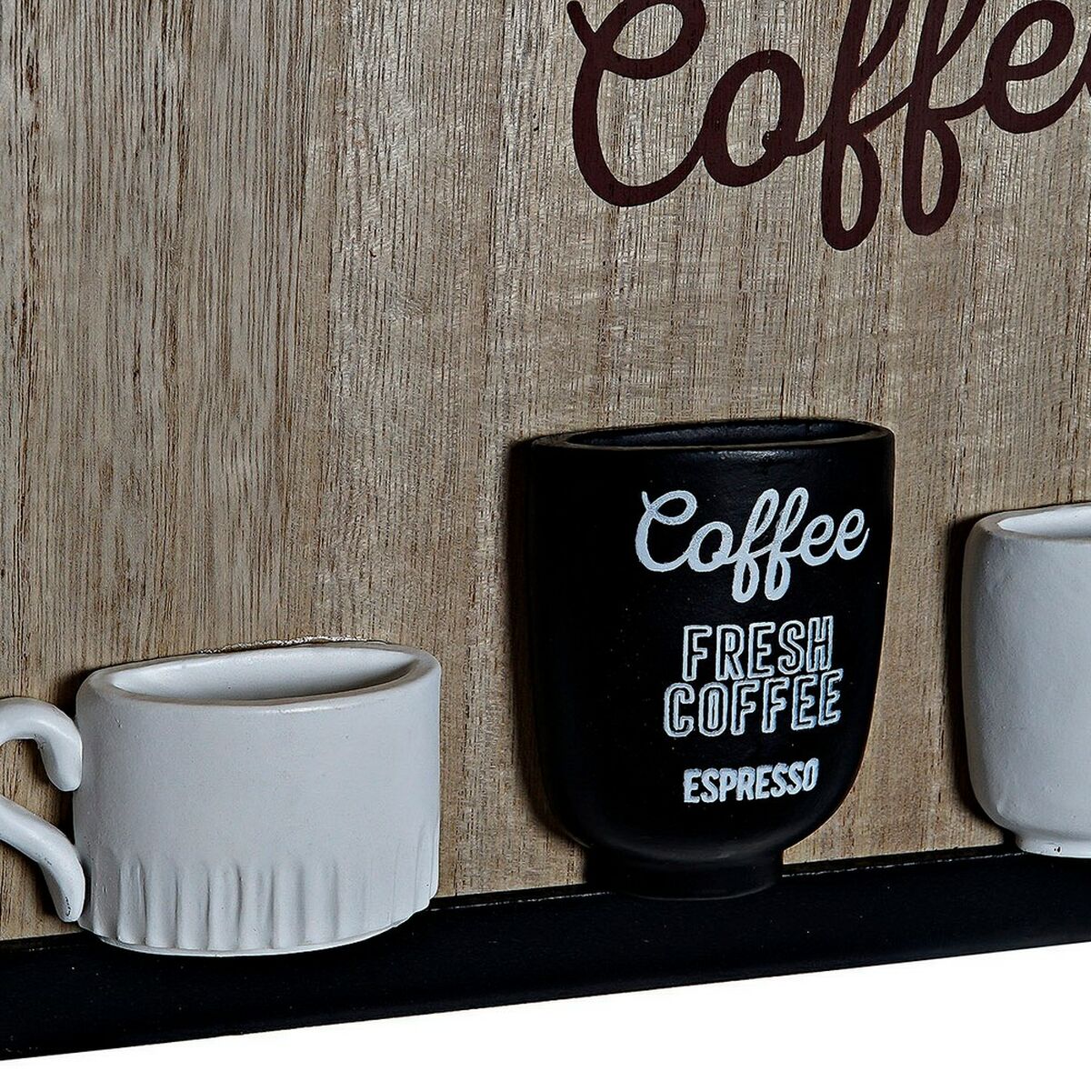 Appendiabiti da parete DKD Home Decor 8424001775712 Legno Resina Legno MDF Vintage 41 x 3 x 41 cm - Image 3