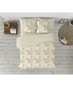 Set di copripiumino Pierre Cardin LUCIA Marrone Matrimoniale 3 Pezzi