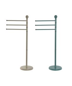 Portasciugamani da Terra Home ESPRIT Beige Turchese Metallo 43 x 22 x 90 cm 2 Unità