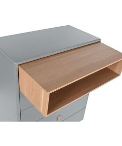 Cassettiera Home ESPRIT Azzurro Grigio polipropilene Legno MDF 80 x 40 x 117 cm