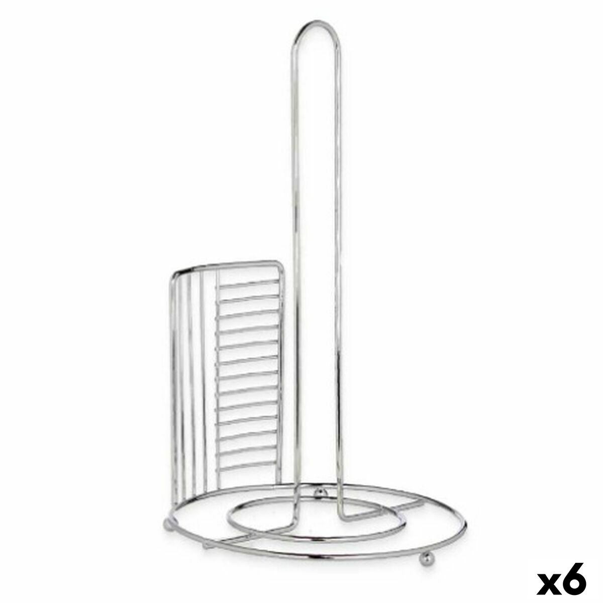Portarotolo di Carta da Cucina Kinvara Argentato Argento Metallo 18,5 x 31,5 x 18,5 cm 18,5 x 32,4 x 18,5 cm (6 Unità)