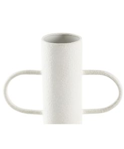 Vaso DKD Home Decor Bianco Naturale Metallo 20 x 16 x 40 cm