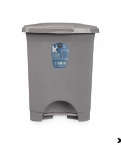 Cestino a pedale Grigio Plastica 10 L (8 Unità)