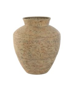 Vaso Home ESPRIT Beige Metallo 33 x 33 x 37 cm