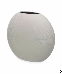 Vaso Gift Decor Grigio Ceramica Circolare 36 x 34 x 16 cm (2 Unità)