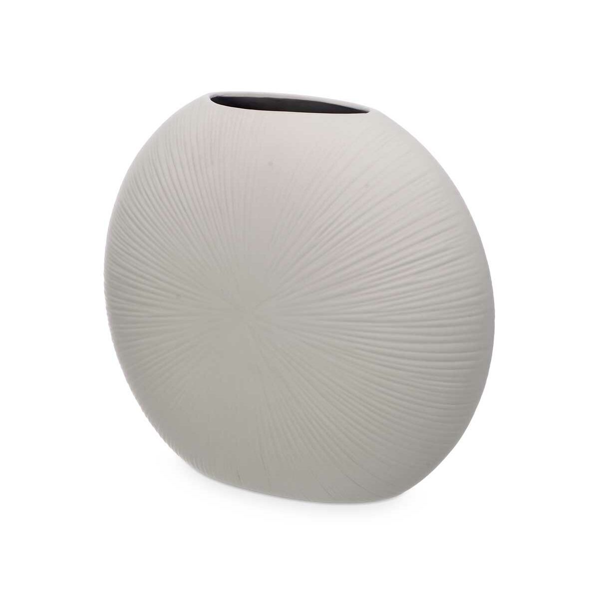 Vaso Gift Decor Grigio Ceramica Circolare 36 x 34 x 16 cm (2 Unità) - Image 2
