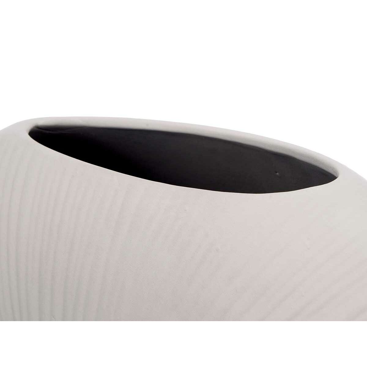 Vaso Gift Decor Grigio Ceramica Circolare 36 x 34 x 16 cm (2 Unità) - Image 4