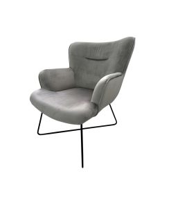 Poltrona DKD Home Decor Grigio Metallo 67 x 81 x 87 cm