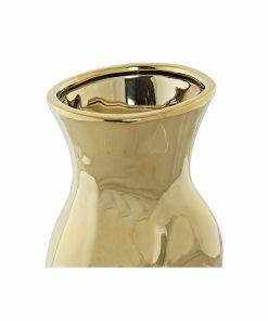 Vaso DKD Home Decor Dorato Gres 17 x 12 x 21 cm (2 Unità)