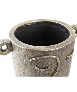 Vaso DKD Home Decor Dorato Magnesio Moderno Viso 33 x 23 x 25,5 cm