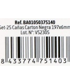 Cannucce Algon Cartone Nero 25 Pezzi 24 Unità