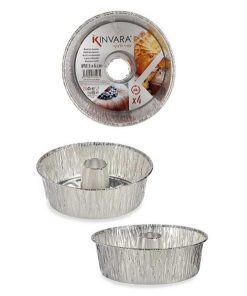 Set di Stampi da Pasticceria Kinvara Argentato Alluminio 19,5 x 7 x 19,5 cm 19,5 x 19,5 x 6 cm 4 Pezzi (12 Unità)