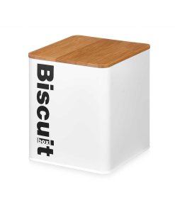 Scatola per biscotti e dolci Kinvara W5003BM Bianco Metallo 13,7 x 16,5 x 14 cm (6 Unità)