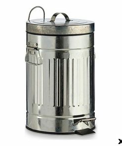 Cestino a pedale Argentato Acciaio 7 L (6 Unità)