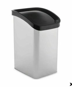 Cestino Berilo D093-1 Argentato Plastica 23 L Oscillante (6 Unità)