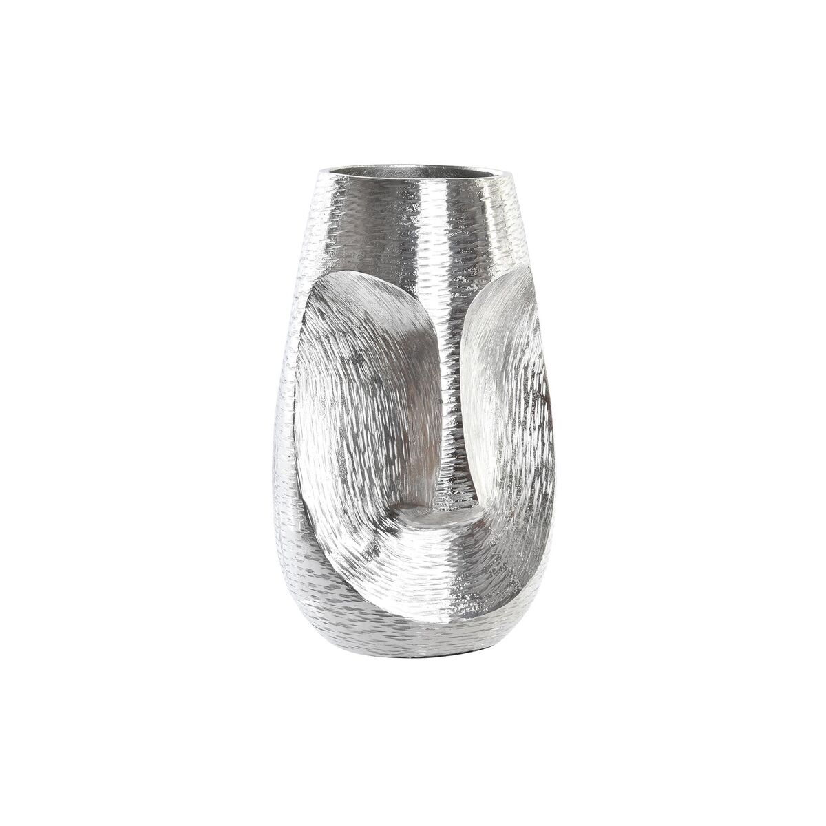 Vaso DKD Home Decor Viso Argentato Alluminio Moderno (19 x 19 x 31 cm) - Image 2