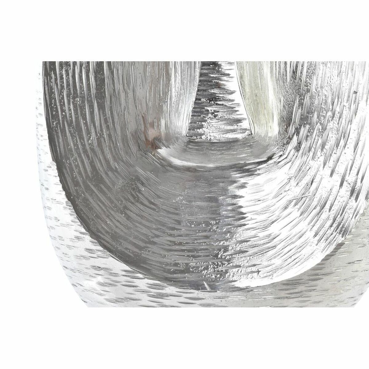 Vaso DKD Home Decor Viso Argentato Alluminio Moderno (19 x 19 x 31 cm) - Image 3