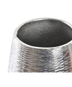 Vaso DKD Home Decor Viso Argentato Alluminio Moderno (19 x 19 x 31 cm)
