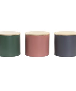 Barattolo DKD Home Decor Bambù 2,6 L 18 x 18 x 16 cm (3 Unità)