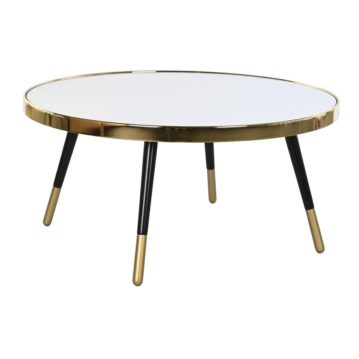 Tavolino da Caffè DKD Home Decor Glamour Dorato Argentato Acciaio Specchio 82,5 x 82,5 x 40 cm