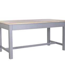 Tavolo da Pranzo DKD Home Decor Grigio Naturale Legno Legno di paulownia Legno MDF 161.5 x 81.5 x 78 cm 161,5 x 81,5 x 78 cm