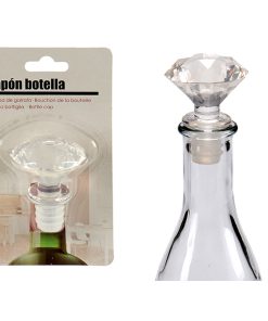 Tappo ermetico per bottiglie Kinvara Trasparente 4,5 x 14,5 x 8,5 cm Diamante (12 Unità)