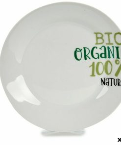 Piatto da Dolce Organic Porcellana 19 x 2 x 19 cm (10 Unità)
