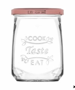 Barattolo In Vetro Trasparente Inde Tasty 550 ml Con coperchio (12 Unità)