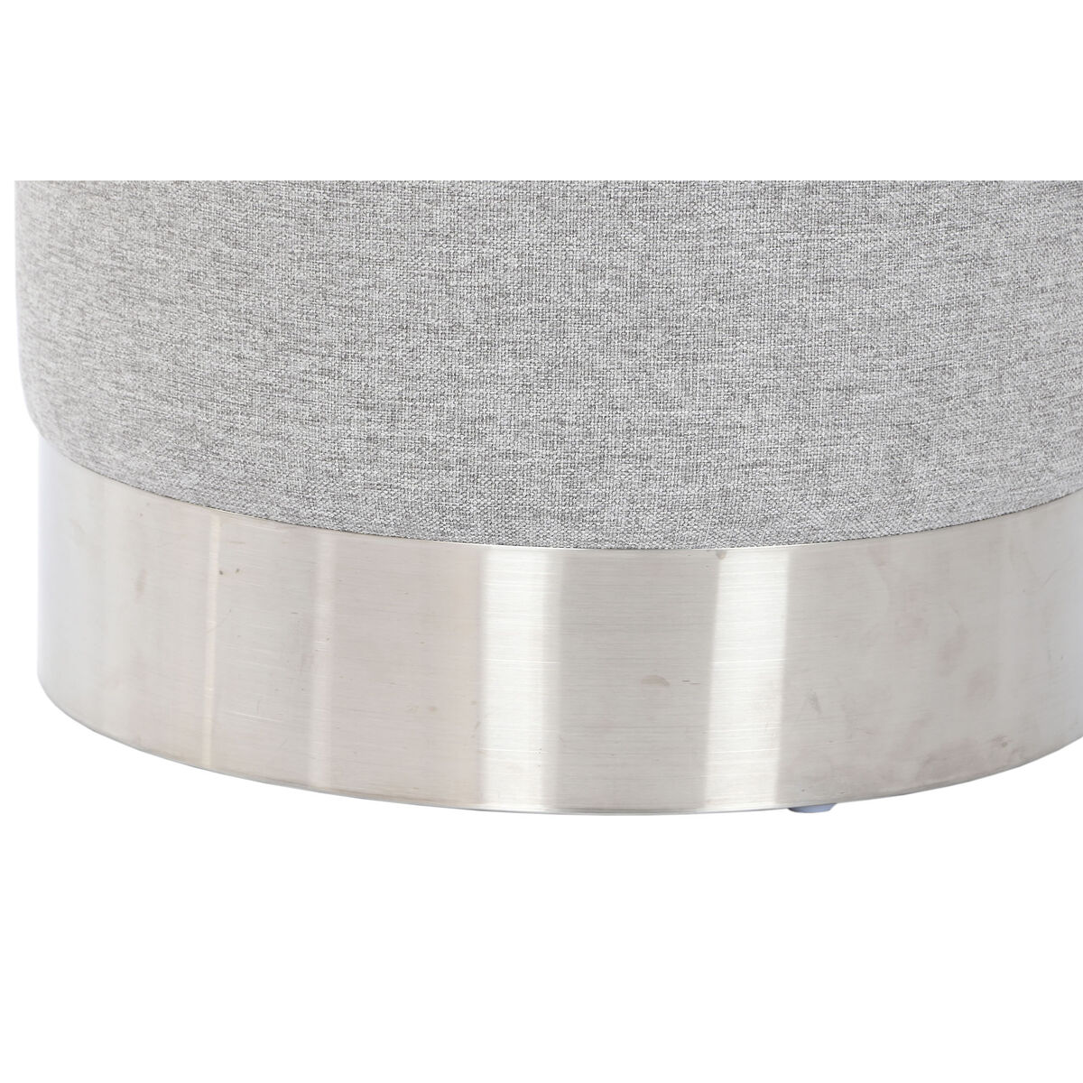 Poggiapiedi Home ESPRIT Grigio Argentato 35 x 35 x 42 cm