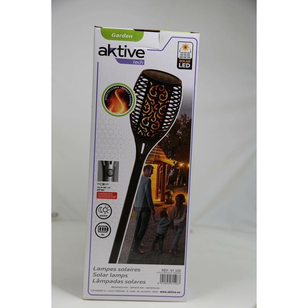 Set di picchetti solari da giardino Aktive 51 Plastica 11 x 77,5 x 11 cm (4 Unità )