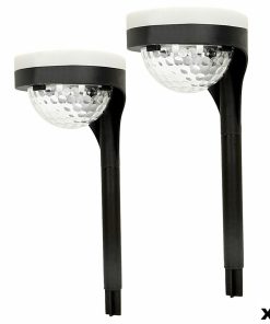 Set di picchetti solari da giardino Aktive 2 Pezzi polipropilene 11 x 49 x 12 cm (4 Unità )