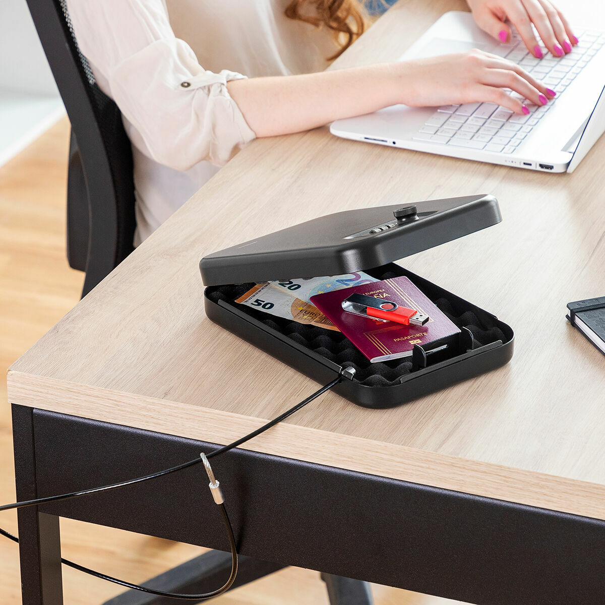 Cassaforte Portatile con Cavo di Sicurezza Prisaven InnovaGoods - Image 5