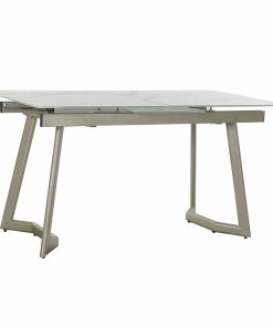 Tavolo da Pranzo DKD Home Decor Cristallo Dorato Metallo Bianco (140 x 80 x 76 cm)