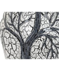 Vaso DKD Home Decor Albero Bianco Nero Bianco/Nero Cristallo Terracotta 29 x 29 x 60 cm