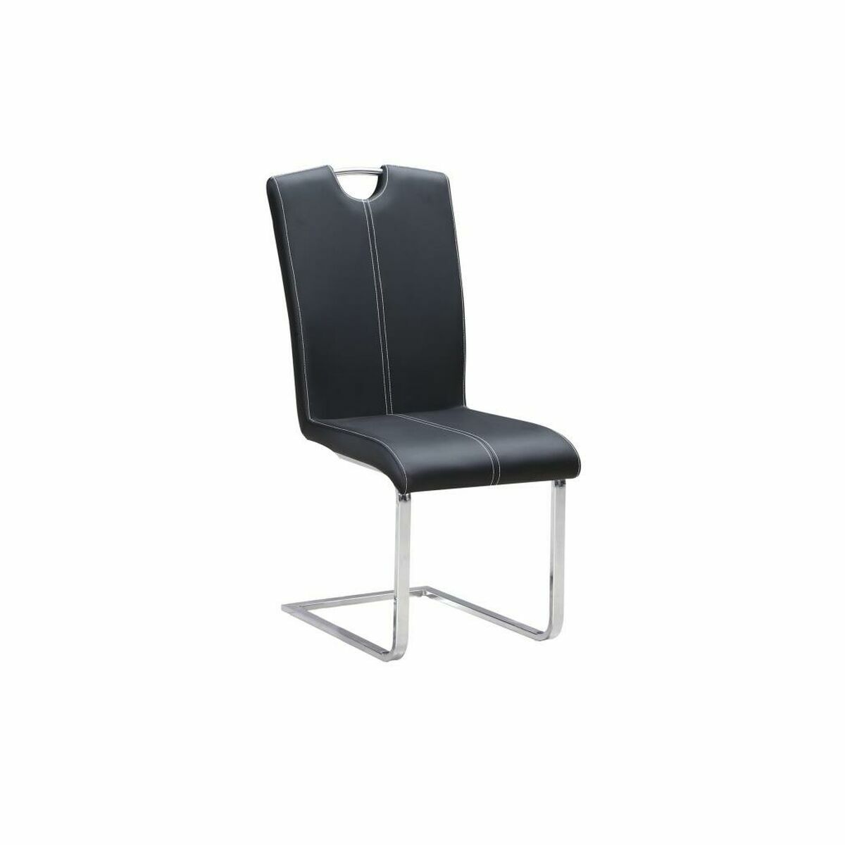 Sedia da Sala da Pranzo DKD Home Decor Nero Metallo Poliuretano (59 x 45 x 102 cm) - Image 4