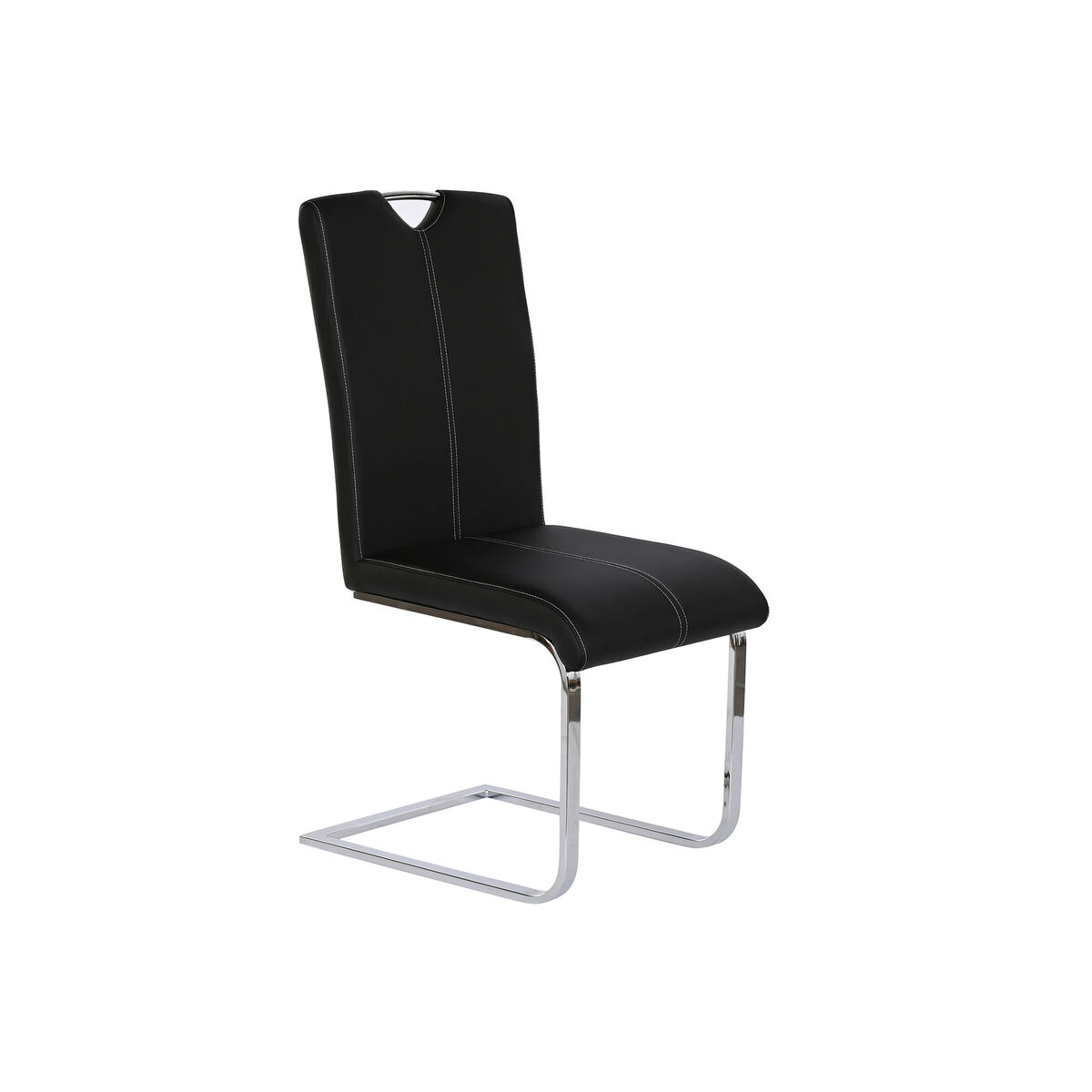 Sedia da Sala da Pranzo DKD Home Decor Nero Metallo Poliuretano (59 x 45 x 102 cm) - Image 5