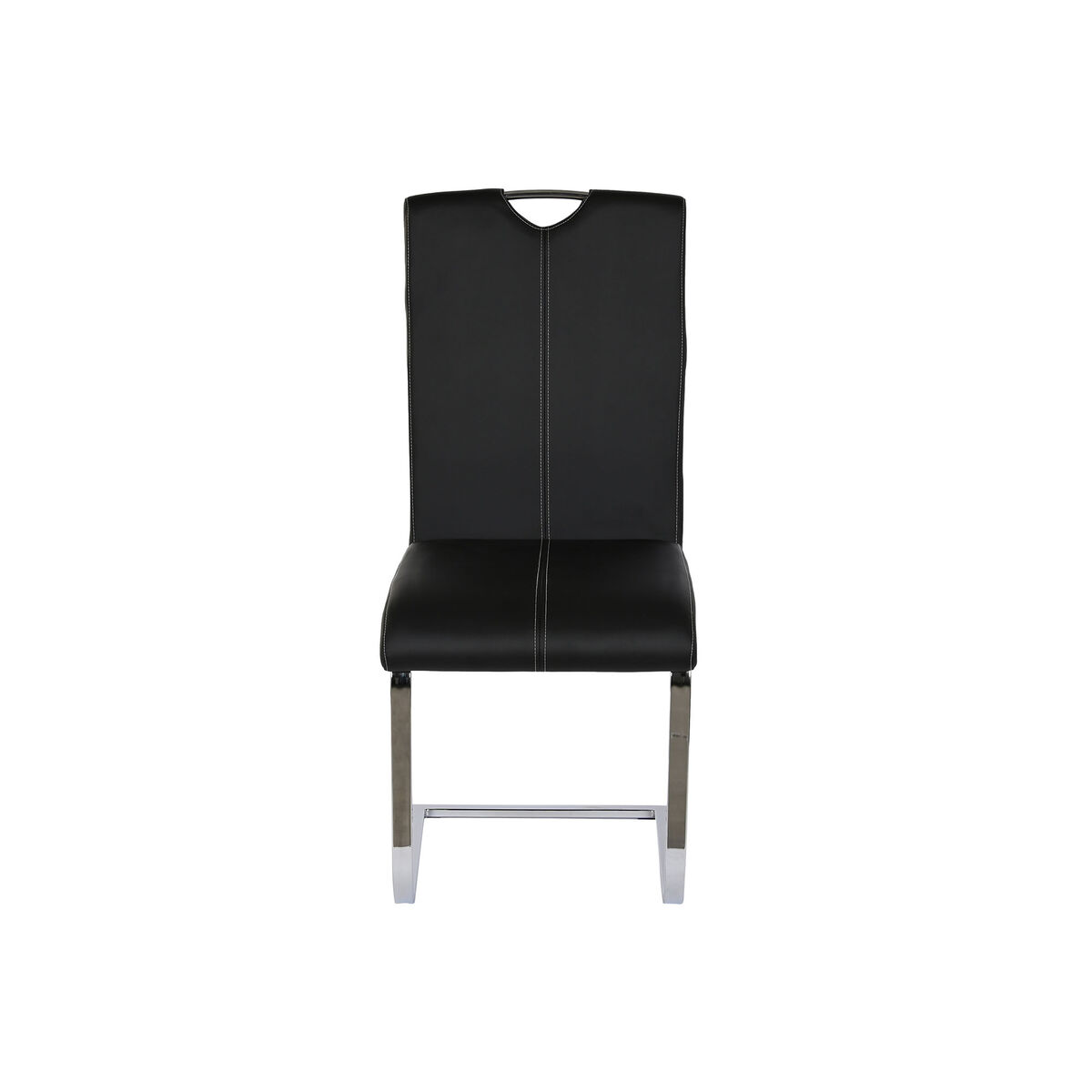 Sedia da Sala da Pranzo DKD Home Decor Nero Metallo Poliuretano (59 x 45 x 102 cm) - Image 2