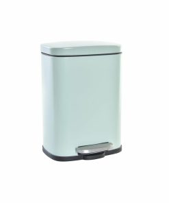 Secchio per la Spazzatura DKD Home Decor Menta Mat 21 x 15 x 29,5 cm Metallo 5 L Di base