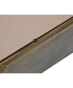 Tavolino da Caffè DKD Home Decor 102 x 62 x 53 cm Cristallo Metallo Alluminio