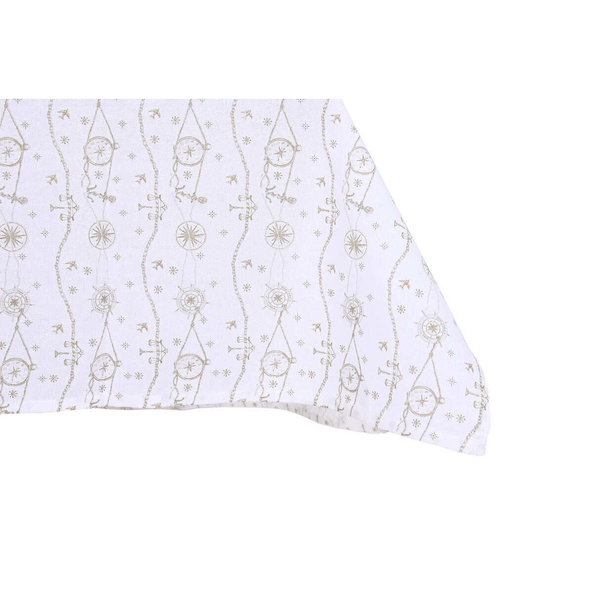 Tovaglia e tovaglioli DKD Home Decor 150 x 250 x 0,5 cm Azzurro Marrone Bianco (2 Unità)