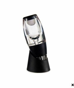 Decanter da vino Kinvara Nero Trasparente Acciaio inossidabile TPE Plastica (24 Unità)