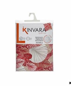 Tovaglia antimacchia Kinvara Beige Rosso Granato Tela Antimacchia Fogli 140 x 180 cm (10 Unità)