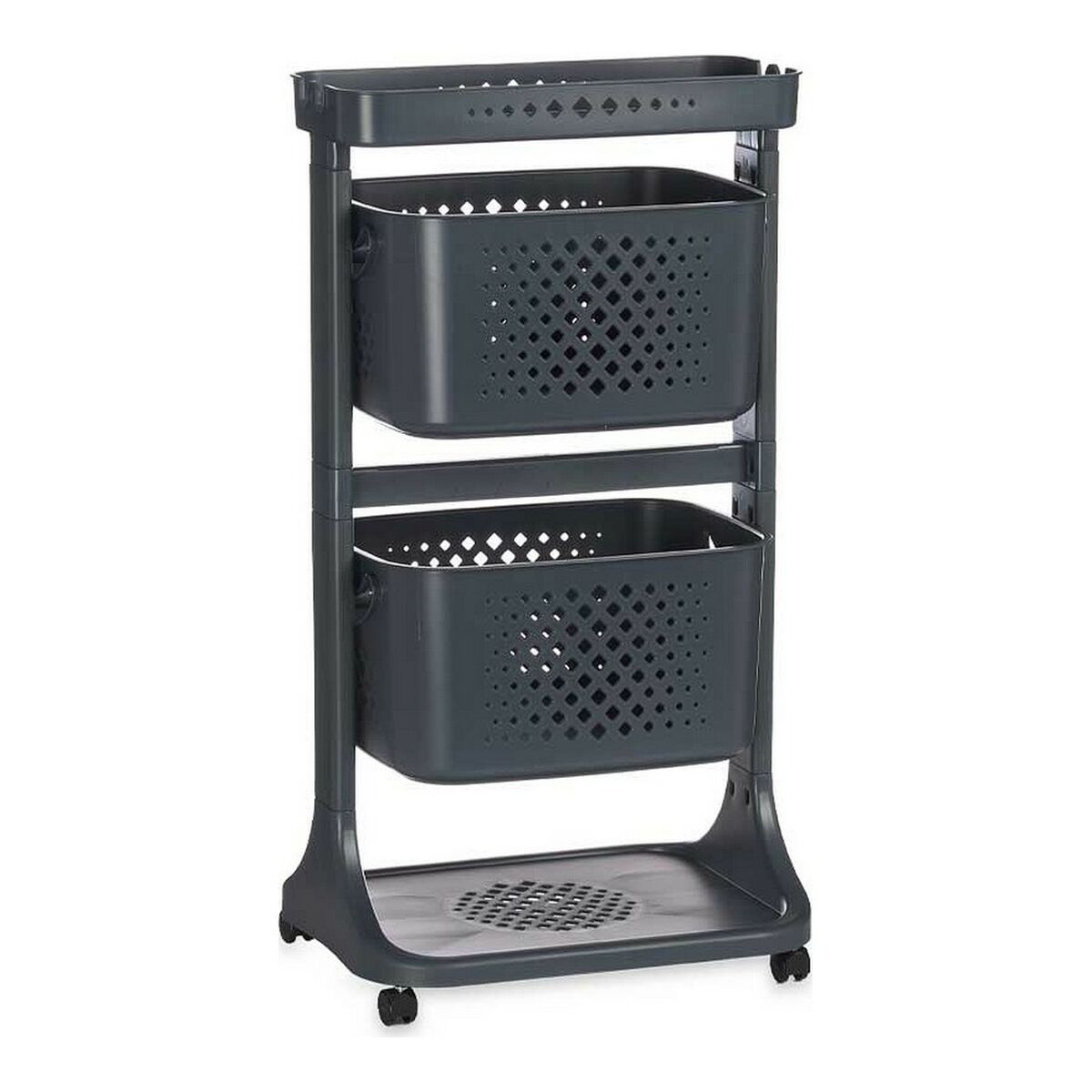 Carrello per Verdure Kinvara TP-747-2 Antracite polipropilene Plastica 38 x 81,2 x 43,6 cm