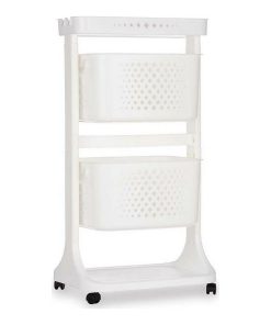 Carrello per Verdure Kinvara Bianco polipropilene Plastica 33 x 83,5 x 42 cm 35 x 82 x 43 cm