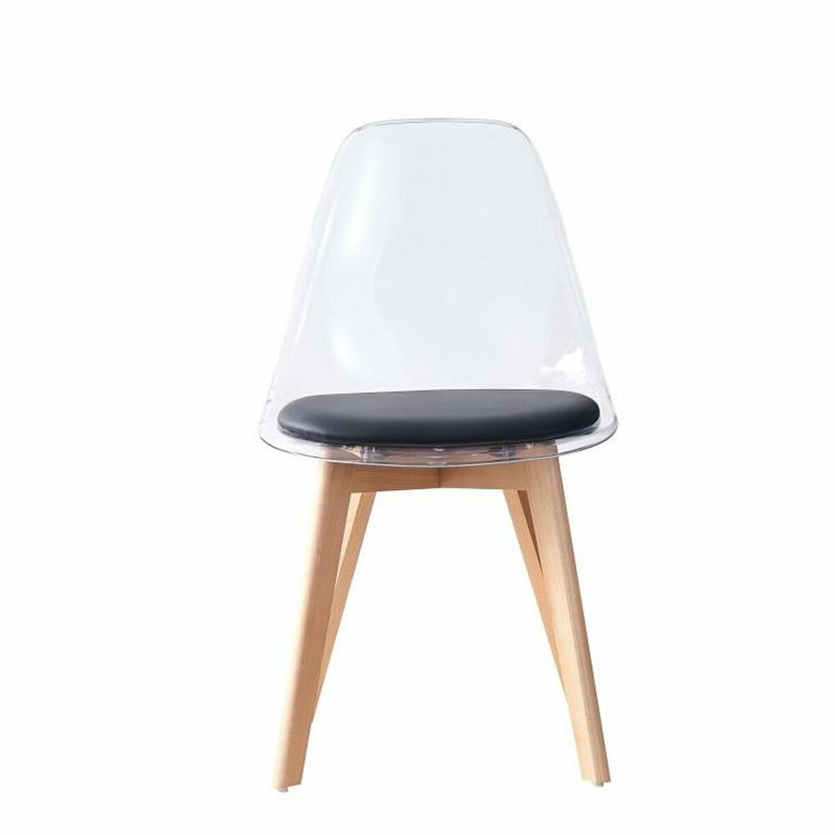 Sedia da Sala da Pranzo DKD Home Decor Nero Multicolore Naturale 30 x 40 cm 54 x 47 x 81 cm - Image 3