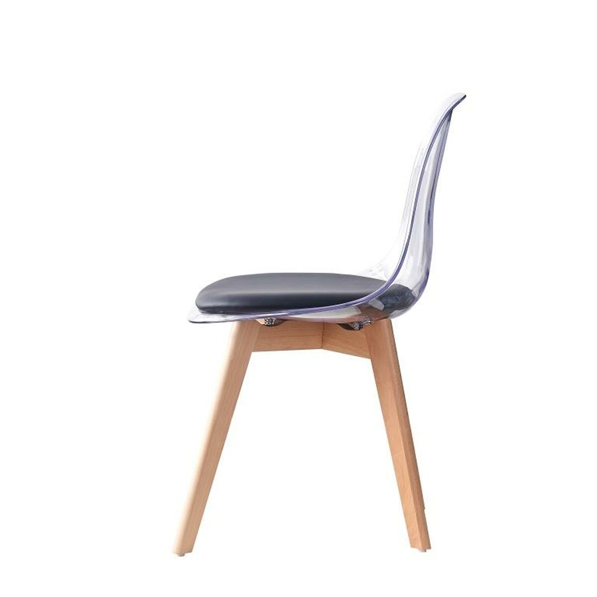 Sedia da Sala da Pranzo DKD Home Decor Nero Multicolore Naturale 30 x 40 cm 54 x 47 x 81 cm - Image 2