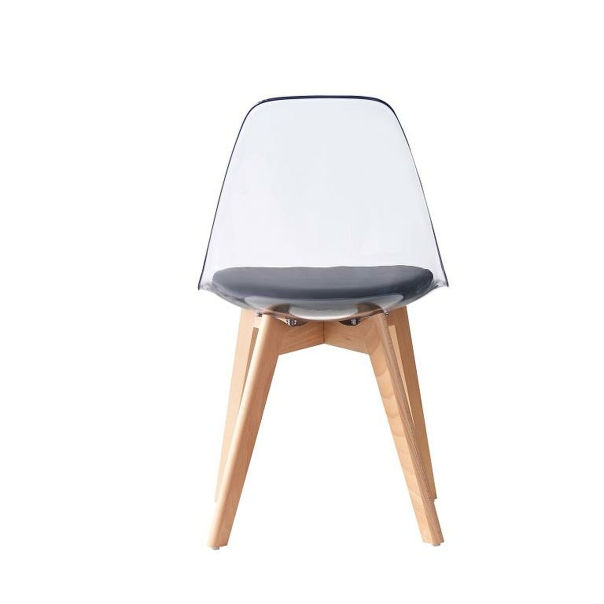 Sedia da Sala da Pranzo DKD Home Decor Nero Multicolore Naturale 30 x 40 cm 54 x 47 x 81 cm - Image 4