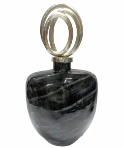 Vaso DKD Home Decor 28 x 14 x 48 cm Cristallo Argentato Nero Alluminio Moderno