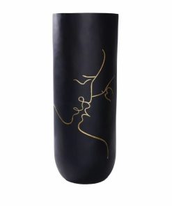 Vaso DKD Home Decor Nero Resina Moderno (35 x 35 x 90 cm)